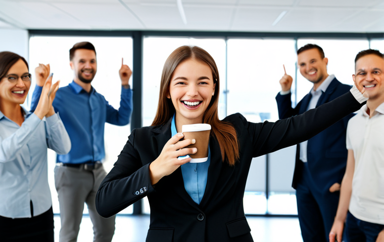 마케팅관리사 연봉 협상 노하우 - Confident Negotiation**

"A confident marketing manager in a modest business suit, engaged in a sala...