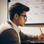 마케팅관리사 실기 시험에서 발표 준비 요령 - **Prompt 1: The Focused Strategist – Crafting the Message**
    "A detailed, realistic image of a un...