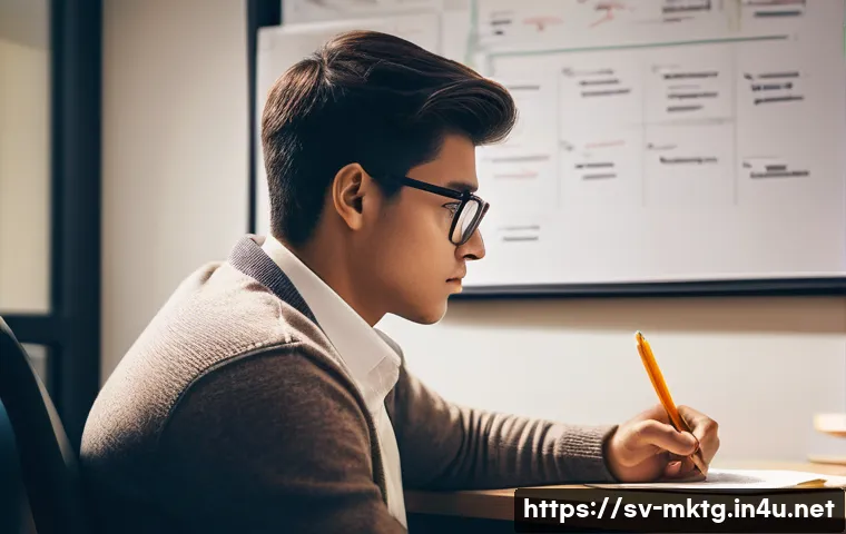 마케팅관리사 실기 시험에서 발표 준비 요령 - **Prompt 1: The Focused Strategist – Crafting the Message**
    "A detailed, realistic image of a un...