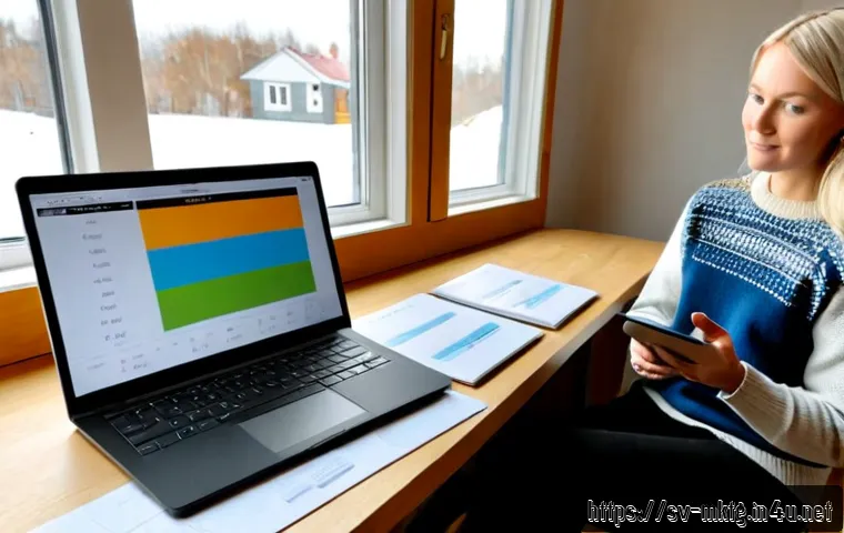 마케팅관리사 필기와 실기 병행 학습법 - Photorealistic Swedish adult student balancing marketing theory and practical training at a bright S...