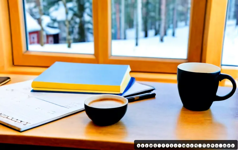 Home 17 마케팅관리사 관련 도서 추천 - Photorealistic Swedish home study scene for marketing management exam preparation, a neatly organize...